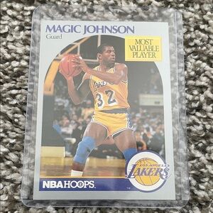 NBA Magic Johnson Los Angeles Lakers Basketball Card Most Valuable Player VTG!